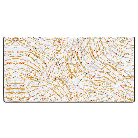 Marta Barragan Camarasa Abstract strokes Desk Mat