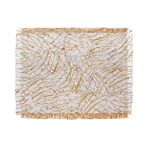 Marta Barragan Camarasa Abstract strokes Throw Blanket