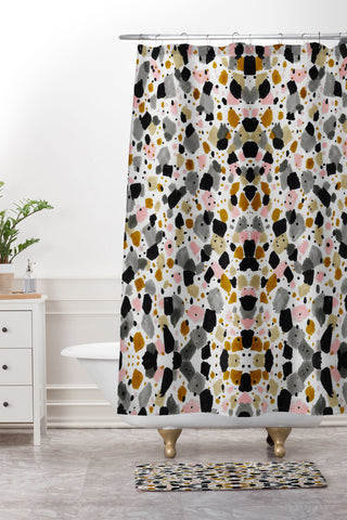 Marta Barragan Camarasa Abstract terrazzo pattern I Shower Curtain And Mat