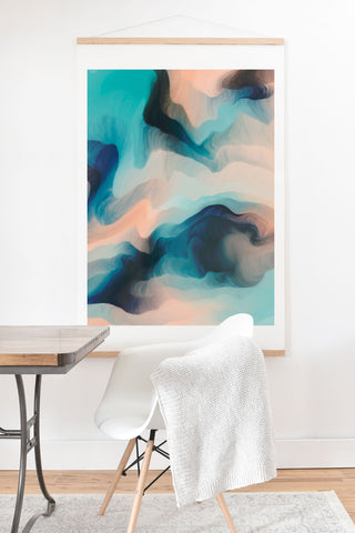 Marta Barragan Camarasa Abstract tidal waves Art Print And Hanger