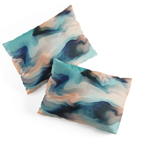Marta Barragan Camarasa Abstract tidal waves Pillow Shams