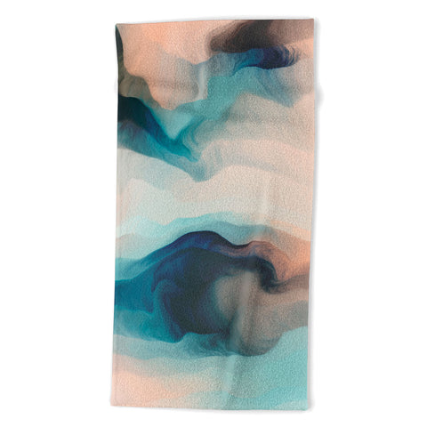 Marta Barragan Camarasa Abstract tidal waves Beach Towel