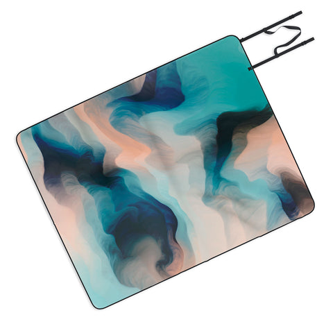 Marta Barragan Camarasa Abstract tidal waves Picnic Blanket