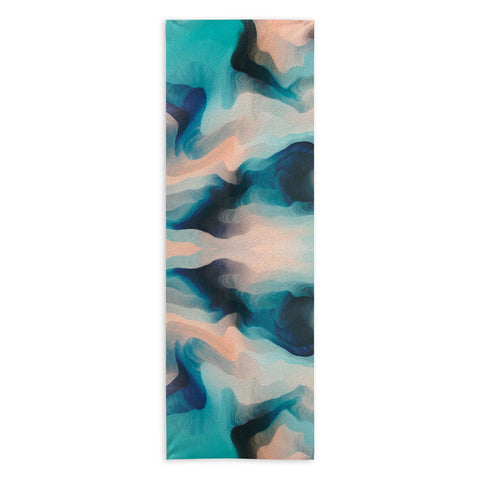 Marta Barragan Camarasa Abstract tidal waves Yoga Towel