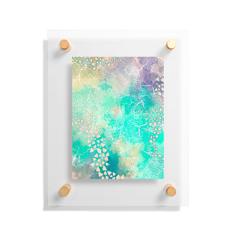Marta Barragan Camarasa Abstract triangles on marble Floating Acrylic Print