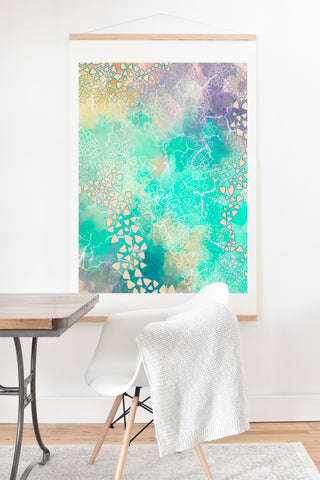 Marta Barragan Camarasa Abstract triangles on marble Art Print And Hanger