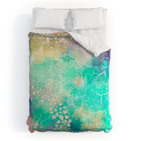 Marta Barragan Camarasa Abstract triangles on marble Comforter