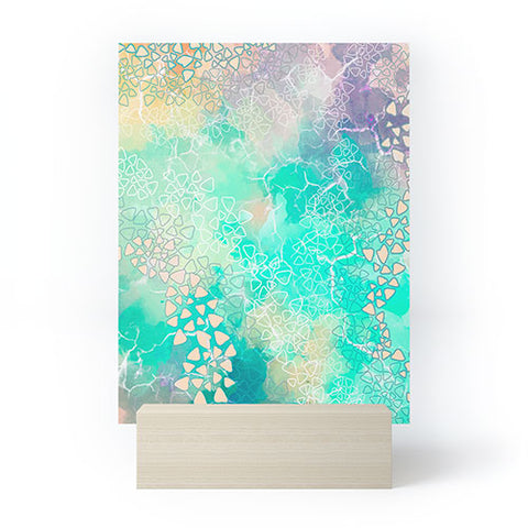 Marta Barragan Camarasa Abstract triangles on marble Mini Art Print