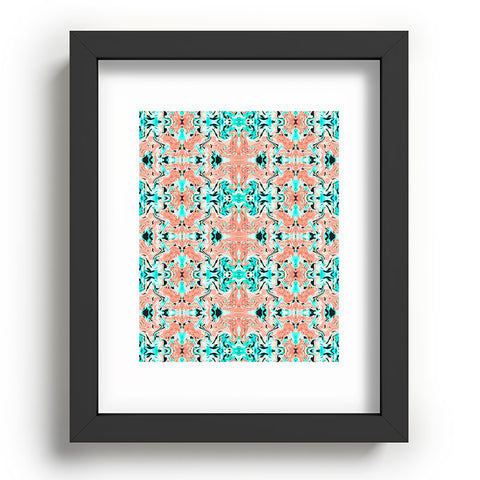 Marta Barragan Camarasa Abstract tribal indian pattern II Recessed Framing Rectangle