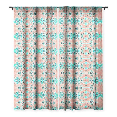 Marta Barragan Camarasa Abstract tribal indian pattern II Sheer Window Curtain