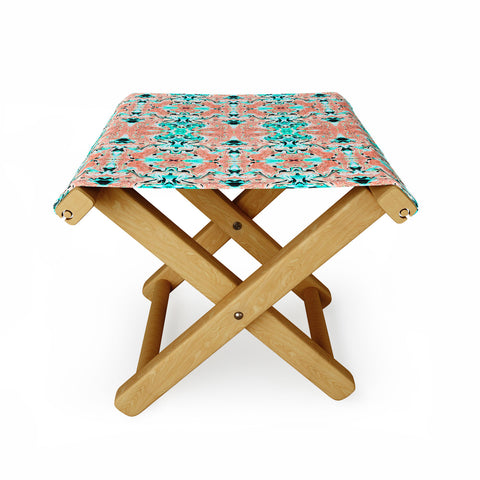 Marta Barragan Camarasa Abstract tribal indian pattern II Folding Stool