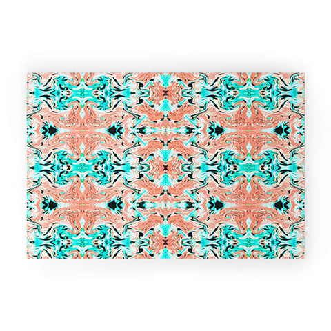 Marta Barragan Camarasa Abstract tribal indian pattern II Welcome Mat