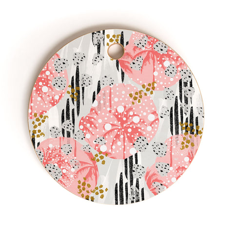 Marta Barragan Camarasa Abstract Tropical Cutting Board Round
