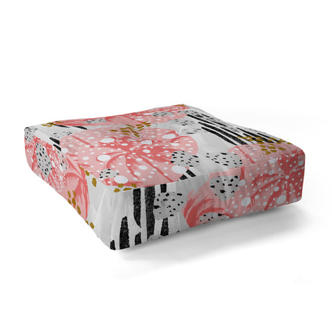 Marta Barragan Camarasa Abstract Tropical Floor Pillow Square