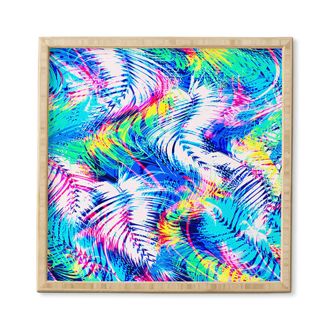 Marta Barragan Camarasa Abstract tropical glitches Framed Wall Art