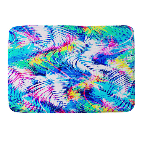 Marta Barragan Camarasa Abstract tropical glitches Memory Foam Bath Mat