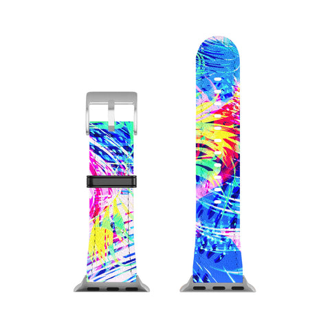 Marta Barragan Camarasa Abstract tropical glitches Apple Watch Band