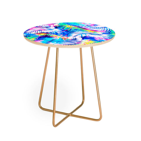 Marta Barragan Camarasa Abstract tropical glitches Round Side Table