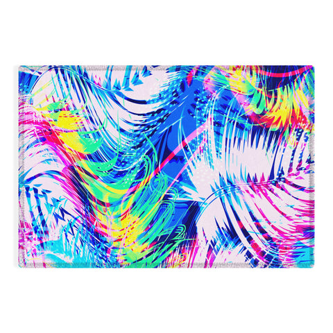 Marta Barragan Camarasa Abstract tropical glitches Outdoor Rug