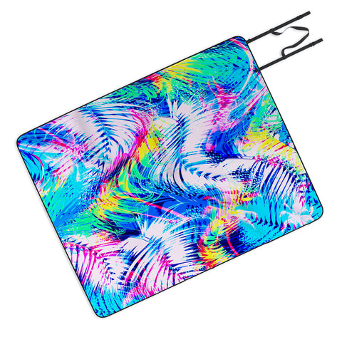 Marta Barragan Camarasa Abstract tropical glitches Picnic Blanket