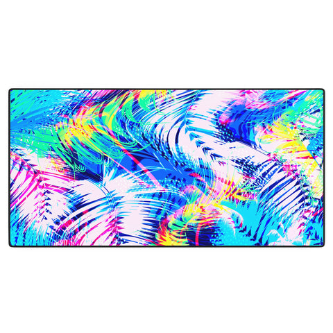 Marta Barragan Camarasa Abstract tropical glitches Desk Mat