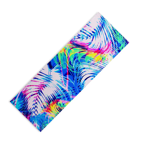Marta Barragan Camarasa Abstract tropical glitches Yoga Mat