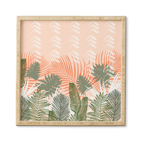 Marta Barragan Camarasa Abstract tropical plants pastel Framed Wall Art