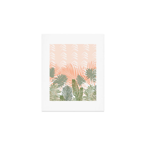 Marta Barragan Camarasa Abstract tropical plants pastel Art Print