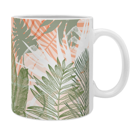 Marta Barragan Camarasa Abstract tropical plants pastel Coffee Mug
