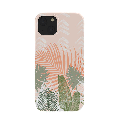 Marta Barragan Camarasa Abstract tropical plants pastel Phone Case