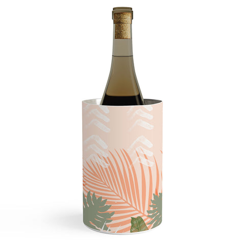 Marta Barragan Camarasa Abstract tropical plants pastel Wine Chiller