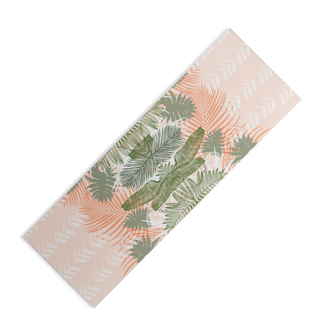 Marta Barragan Camarasa Abstract tropical plants pastel Yoga Mat