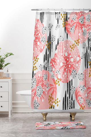 Marta Barragan Camarasa Abstract Tropical Shower Curtain And Mat