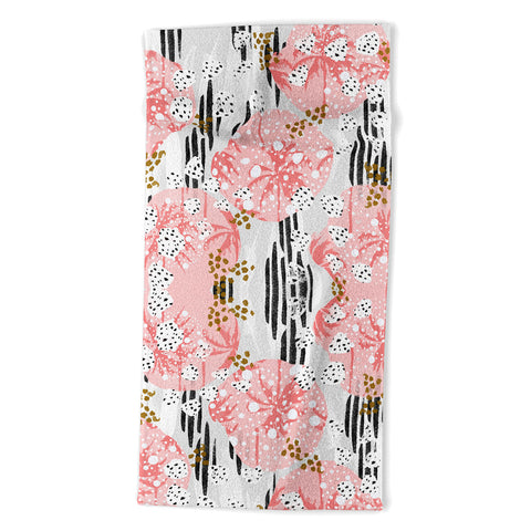 Marta Barragan Camarasa Abstract Tropical Beach Towel