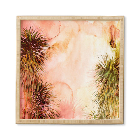 Marta Barragan Camarasa Abstract watercolor palms Framed Wall Art