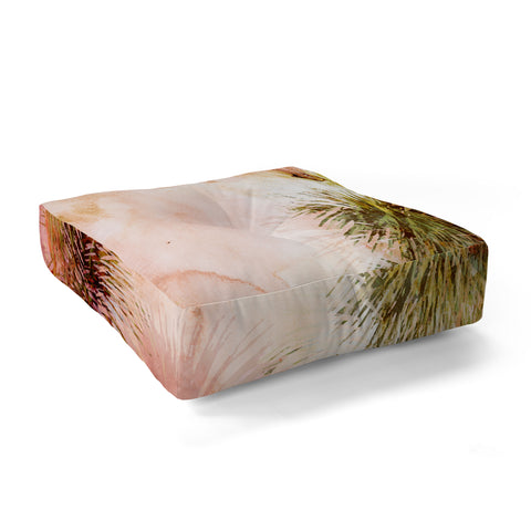 Marta Barragan Camarasa Abstract watercolor palms Floor Pillow Square