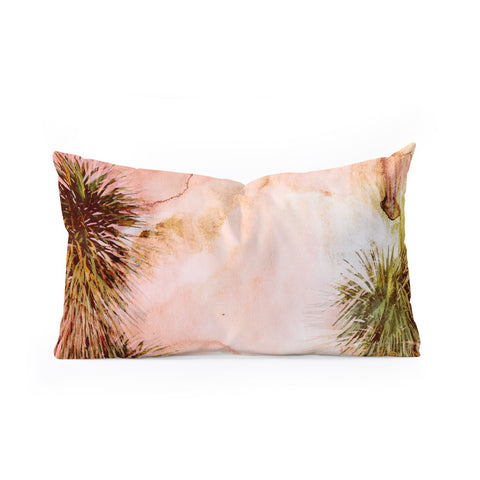 Marta Barragan Camarasa Abstract watercolor palms Oblong Throw Pillow