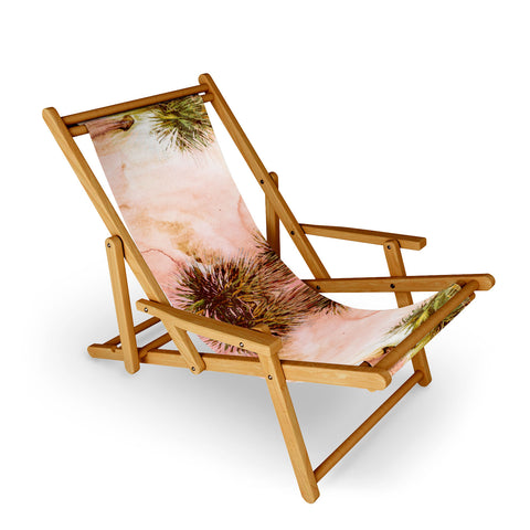 Marta Barragan Camarasa Abstract watercolor palms Sling Chair