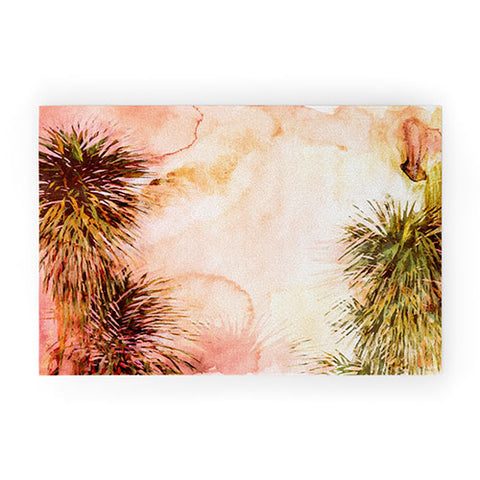 Marta Barragan Camarasa Abstract watercolor palms Welcome Mat