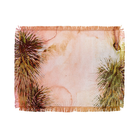 Marta Barragan Camarasa Abstract watercolor palms Throw Blanket