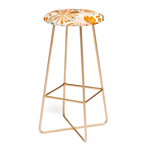 Marta Barragan Camarasa Abstract wild garden 87 Bar Stool