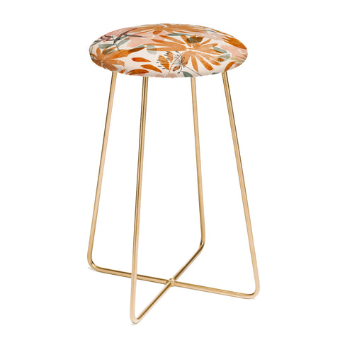 Marta Barragan Camarasa Abstract wild garden 87 Counter Stool