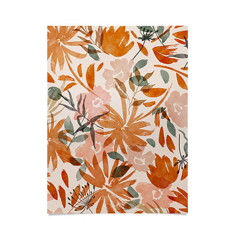 Marta Barragan Camarasa Abstract wild garden 87 Poster