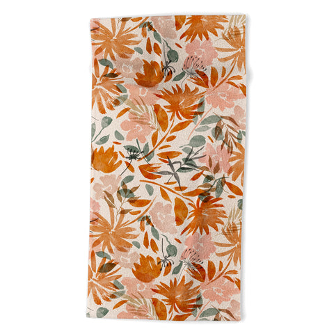 Marta Barragan Camarasa Abstract wild garden 87 Beach Towel