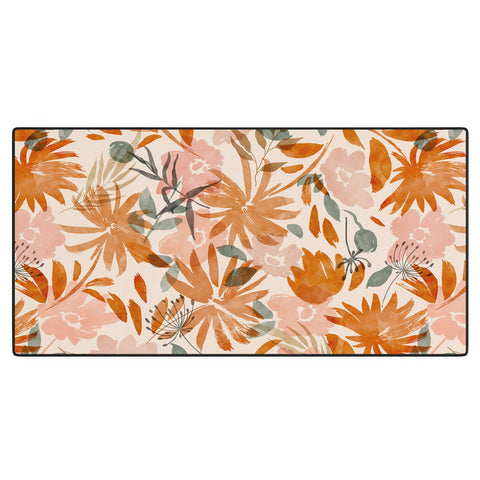 Marta Barragan Camarasa Abstract wild garden 87 Desk Mat