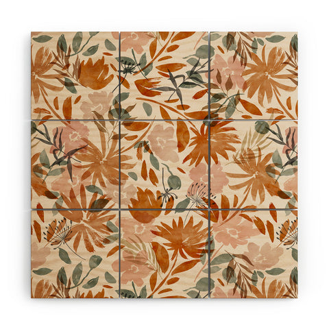 Marta Barragan Camarasa Abstract wild garden 87 Wood Wall Mural