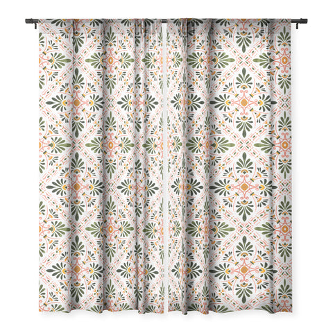 Marta Barragan Camarasa Andalusian mosaic pattern I Sheer Window Curtain
