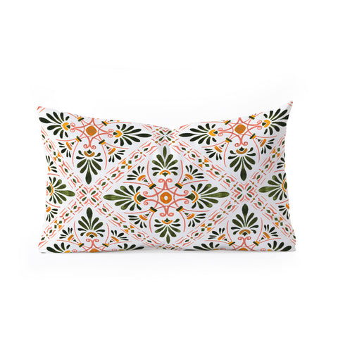 Marta Barragan Camarasa Andalusian mosaic pattern I Oblong Throw Pillow