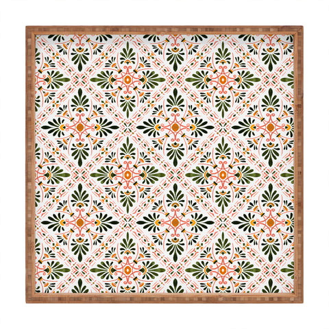 Marta Barragan Camarasa Andalusian mosaic pattern I Square Tray