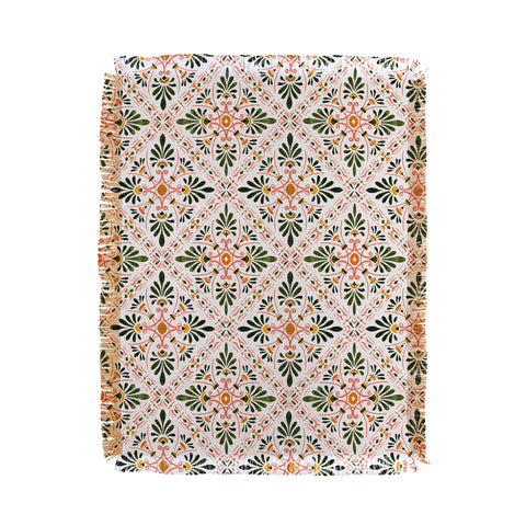 Marta Barragan Camarasa Andalusian mosaic pattern I Throw Blanket